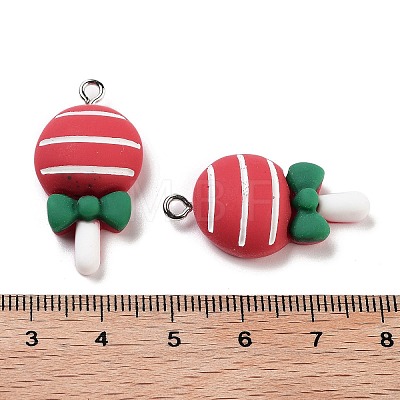 Christmas Theme Opaque Resin Pendants RESI-N039-102-1