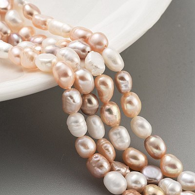 Natural Cultured Freshwater Pearl Beads Strands PEAR-P062-32E-1