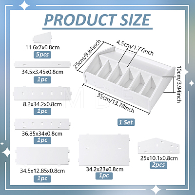 6 Grids MDF Waist Belt Storage Organizer Holder ODIS-WH0108-058-1