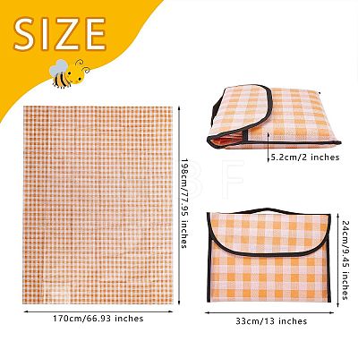 Portable Tartan Patern Non Woven Picnic Mat JX572A-02-1