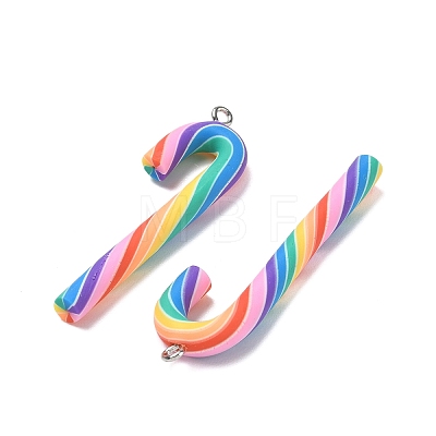 Handmade Polymer Clay Big Pendants CLAY-P005-05P-02-1