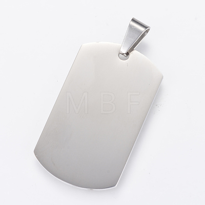 304 Stainless Steel Stamping Blank Tag Pendants X-STAS-R090-33-1