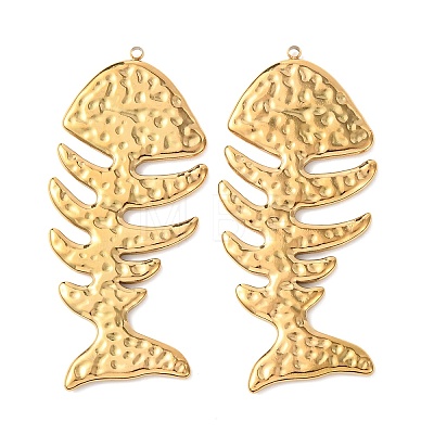 Textured 304 Stainless Steel Big Pendants X-STAS-Z177-04G-1