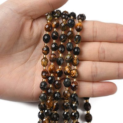3-Color Natural Tiger Eye Beads Strands G-F809-A25-01-1