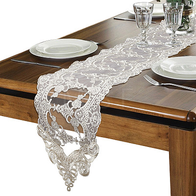 Polyester Lace Table Runners AJEW-WH0248-533A-1