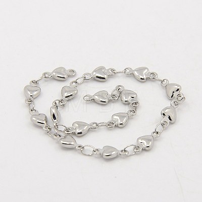 304 Stainless Steel Heart Chains CHS-K001-53-4mm-1