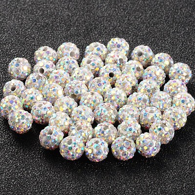 Pave Disco Ball Beads RB-Q195-A6mm-AB-1