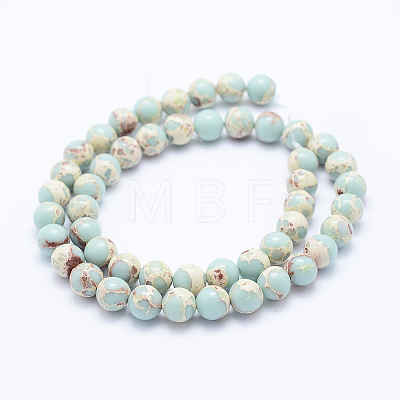 Synthetic Imperial Jasper Beads Strands G-F531-14mm-H03-1