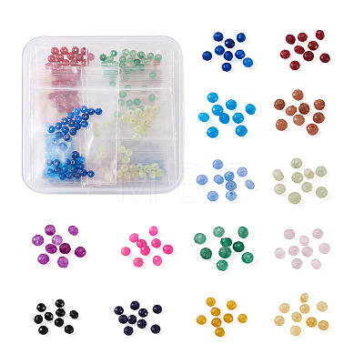 490Pcs 14 Colors Imitation Jade Glass Beads Strands GLAA-CD0001-13-1