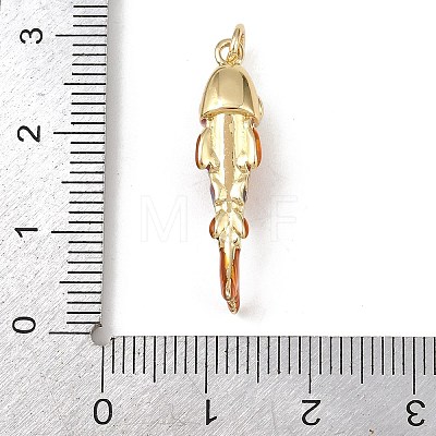 Brass Enamel Pendants KK-L255-03G-A02-1