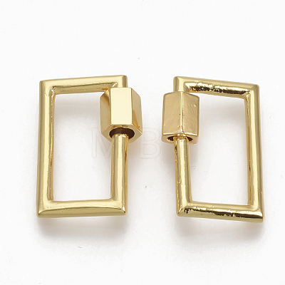 Brass Screw Carabiner Lock Charms KK-T047-10G-1