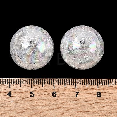 Bubblegum AB Color Transparent Crackle Acrylic Round Beads CACR-R011-20mm-03-1