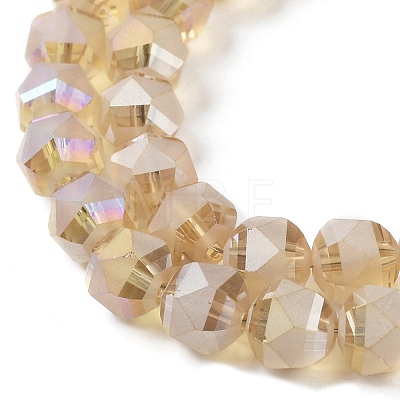 Electroplate Transparent Glass Beads Strands EGLA-I018-AB04-1