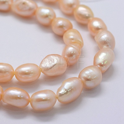 Natural Cultured Freshwater Pearl Beads Strands PEAR-K004-03B-01-1