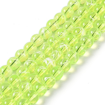 Drawbench Transparent Glass Beads Strands GLAD-Q012-8mm-07-1