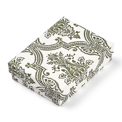 Flower Printed Cardboard Jewelry Boxes CBOX-T006-08D-1