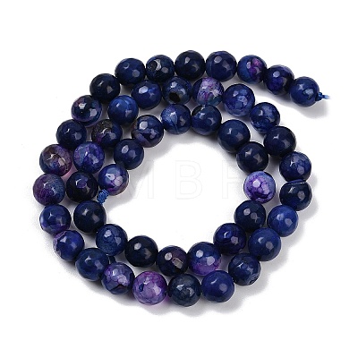 Natural Agate(Dyed & Heated) Beads Strands G-G079-A09-03-1