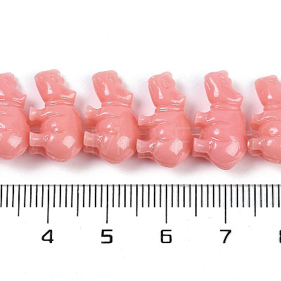 Synthetic Coral Dyed Carved Beads Strands CORA-K009-04A-1