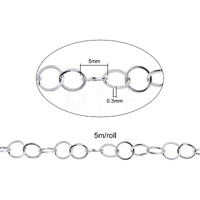 Handmade 304 Stainless Steel Rolo Chains CHS-CJ0001-05-1