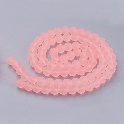 Transparent Glass Bead Strands GLAA-S031-10mm-28-1