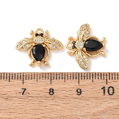 Brass Micro Pave Cubic Zirconia Pendants KK-A284-16G-01-1