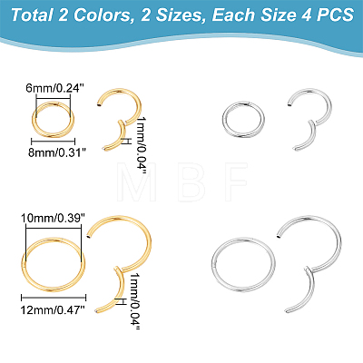Unicraftale 16Pcs 4 Styles 304 Stainless Steel Twister Clasps STAS-UN0040-53-1