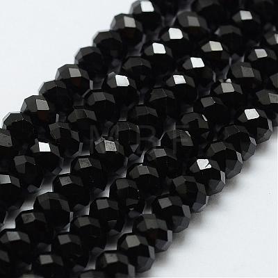 Natural Black Spinel Beads Strands G-E366-06-4x6mm-1