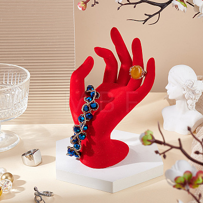 Resin Mannequin Hand Jewelry Display Holder Stands RDIS-WH0009-015B-1