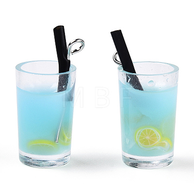 Plastic Imitation Drink Pendants CRES-S359-13-1-1