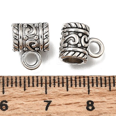 Tibetan Style Alloy Tube Bails FIND-Z128-11AS-1