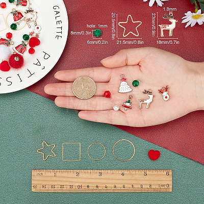 137Piece DIY Christmas Style Earring Kits DIY-SC0015-14-1