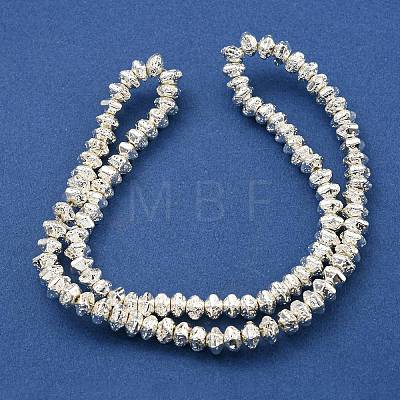 Electroplated Natural Lava Rock Beads Strands G-I360-G02-04-1