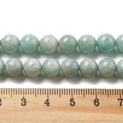 Natural Amazonite Beads Strands G-L618-A01-8mm-1