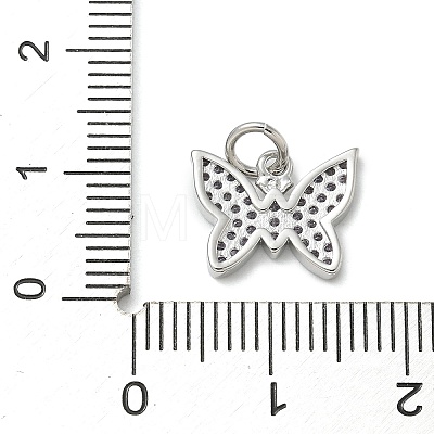 Rack Plating Brass Micro Pave Cubic Zirconia Pendants KK-K392-42P-1