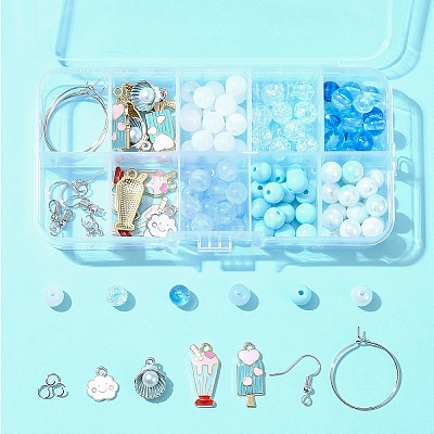 Acrylic Bead DIY Earring Making Kits DIY-FS0006-67B-1