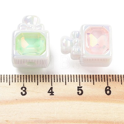 Opaque Rhinestone Acrylic Beads OACR-S139-06-1