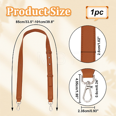 PU Leather Adjustable Bag Straps FIND-WH0137-87P-1