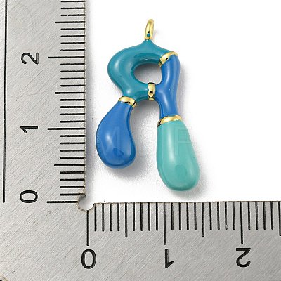 Brass Enamel Pendants KK-E093-03G-R-1