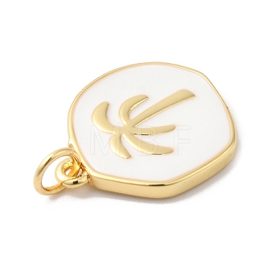 Rack Plating Brass Enamel Pendants KK-R144-01G-02-1