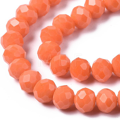 Opaque Solid Color Glass Beads Strands EGLA-A034-P8mm-D20-1