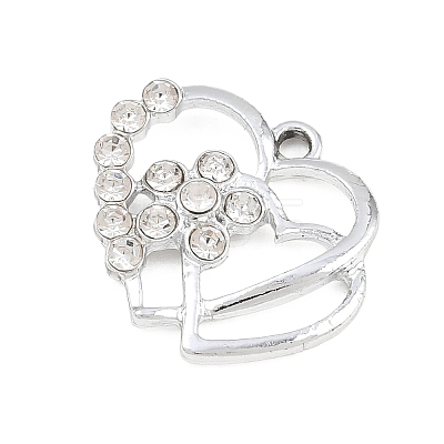 Alloy Rhinestone Pendants RB-CBA332B-04A-P-1