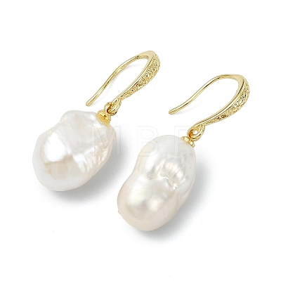 Natural Baroque Pearl Keshi Pearl Dangle Earrings for Women EJEW-JE07015-1