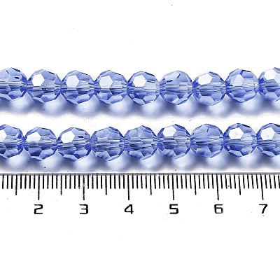 Electroplate Transparent Glass Beads Strands EGLA-A035-T8mm-A21-1