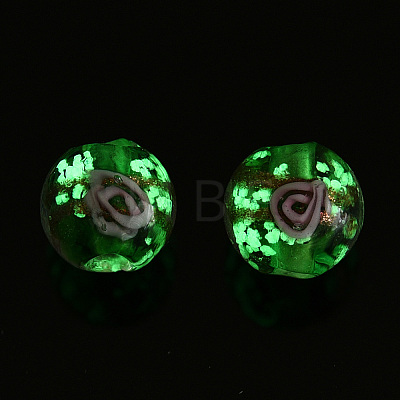 Luminous Handmade Gold Sand Lampwork Beads LAMP-T021-03D-1