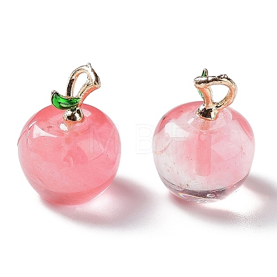 Cherry Quartz Glass Pendants G-P499-01G-13-1