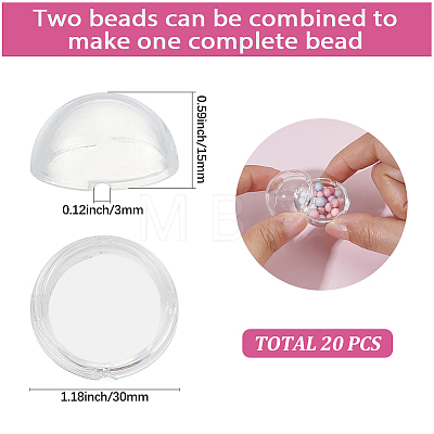 20Pcs Transparent Acrylic Beads TACR-SC0002-80A-1