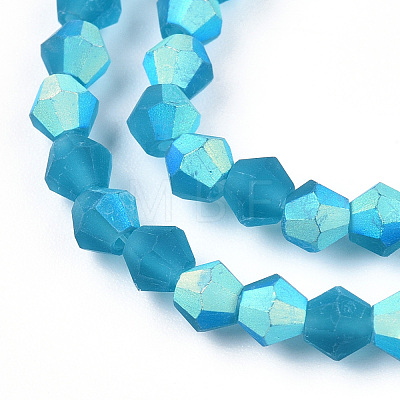 Imitate Austrian Crystal Bicone Frosted Glass Beads Strands LS-EGLA-A039-T6mm-MB01-1
