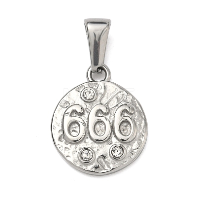 Textured 304 Stainless Steel Pendants STAS-A140-02P-6-1