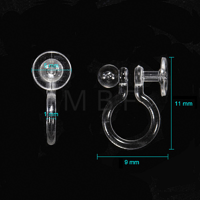 Plastic Clip-on Earring Findings X-KY-F007-03-1