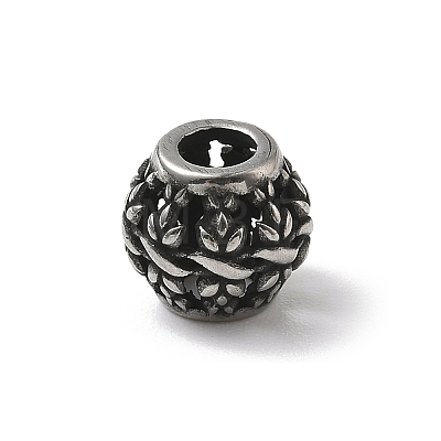 304 Stainless Steel European Beads STAS-H238-09F-AS-1